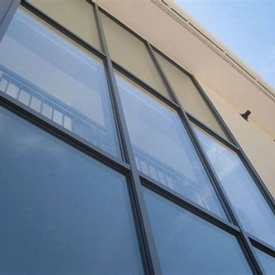 79% Solar Glass Curtain Wall System Architectonische gordijnmuur Vensters Woonruimte Warmteverwijdering Commerciële buitenruimte Glasmuren