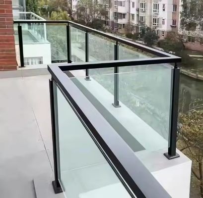 Trappenbalustrade Glas S.S. 304 316 Aluminium Post Balkon Glasrail Balustrades Kolomkolom