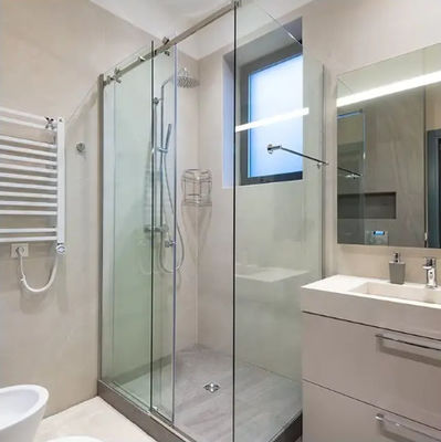Op maat gemaakte moderne modellen Badkamer Toilet Tempered Glass Douche Frameless Soft Close Schuifdeur Systemen