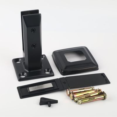 Zijdekleurde glazen spigots Glas zwembad hek Matt Zwart Wit Gouden Ss2205 Ss316 Ss304 Spigot