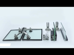 Holle gelamineerd glas met spin voor gordijnwand