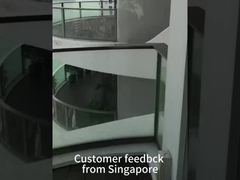 Veiligheid van hoge gebouwen Geharde glazen beveiligingsrail