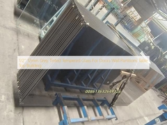 1/2' 12mm Grijs getinte gehard glas voor deuren Muur afschermingen Tafel boven gebouw