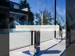 Gelasschermen zonder raam met spigots van roestvrij staal voor hekken balkons trappen patio's