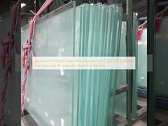 Geraffineerd glas met baluster en 304 316 roestvrij staal handrail accessoires voor balkonen