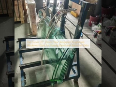 Platte bocht 1/2'' 12mm Helder Gehard Veiligheidsglas Voor Leuning Balustrade Balkons Terrassen